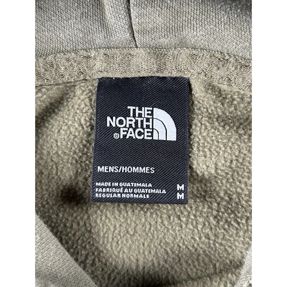 The North Face Hoodie Mens S Small Green Half Dome Pullover Fleece Sweatshirt